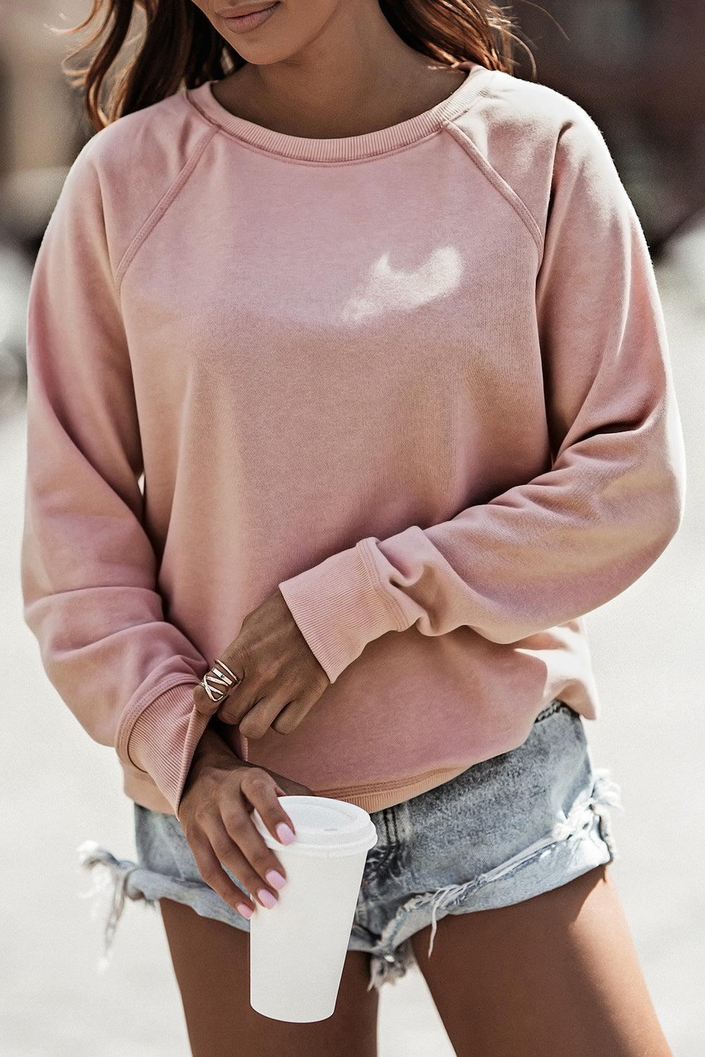 Blank Apparel – Pullover-Sweatshirt aus French-Terry-Baumwollmischung