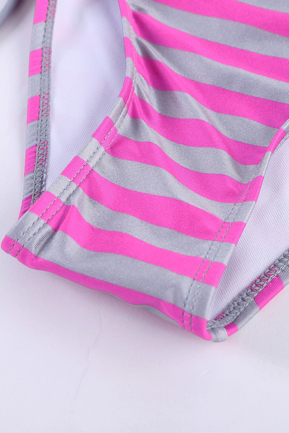 Blue Tankini with Stripes Patchwork