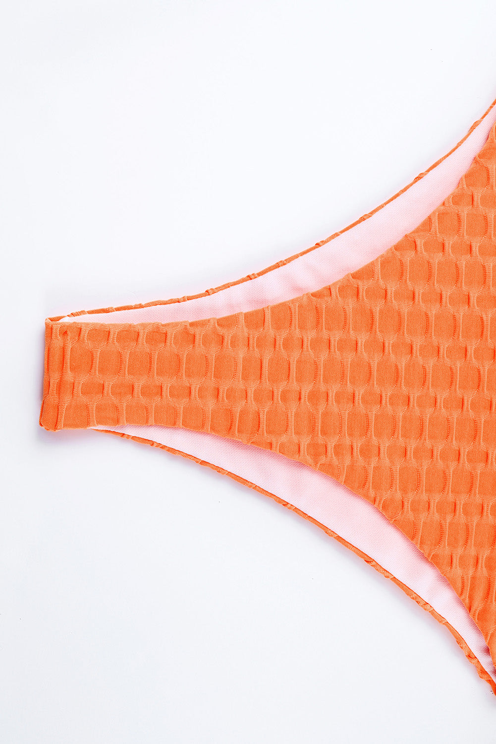 Oranžne bikini hlače s teksturiranim medenim glavnikom