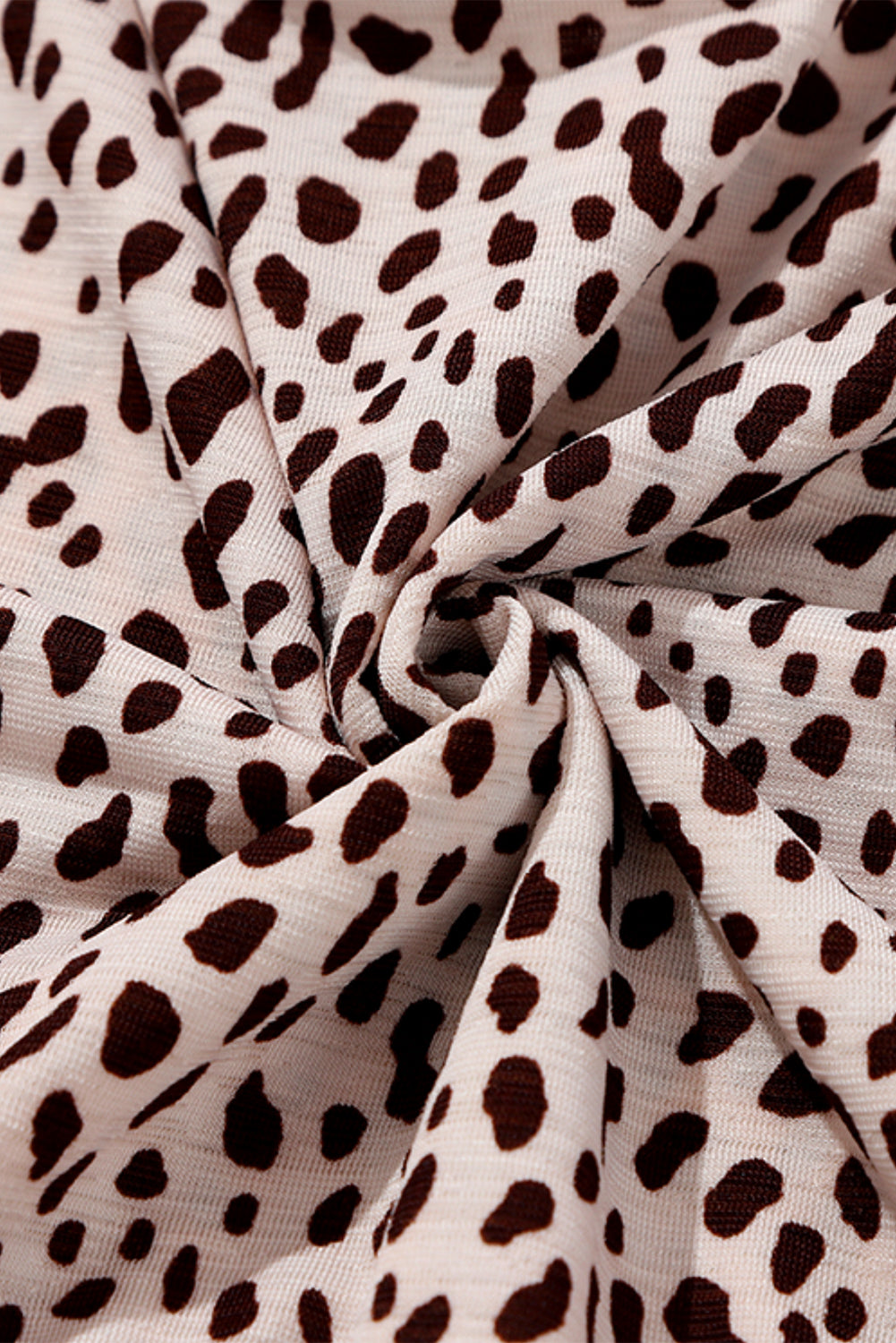 Haljina dugih rukava s leopardovim životinjskim uzorkom na više razina
