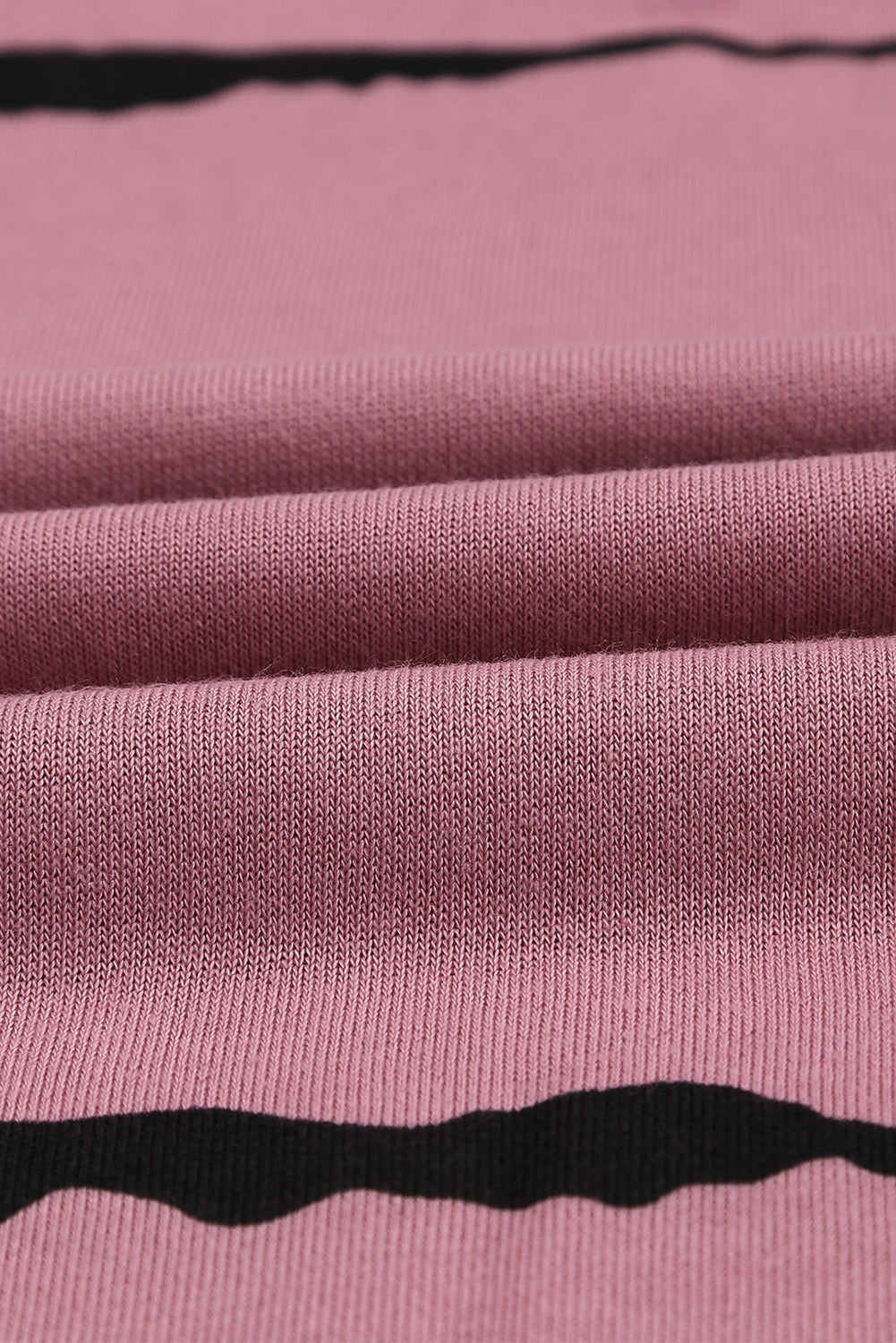 Pink Tie-dye Striped Drawstring Hoodie with Side Split Tops
