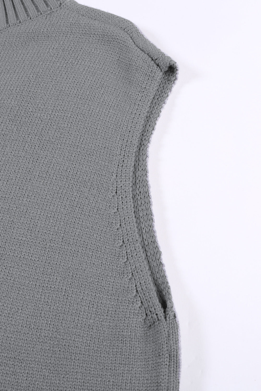 Dark Blue Knit Vest Pullover Sweater