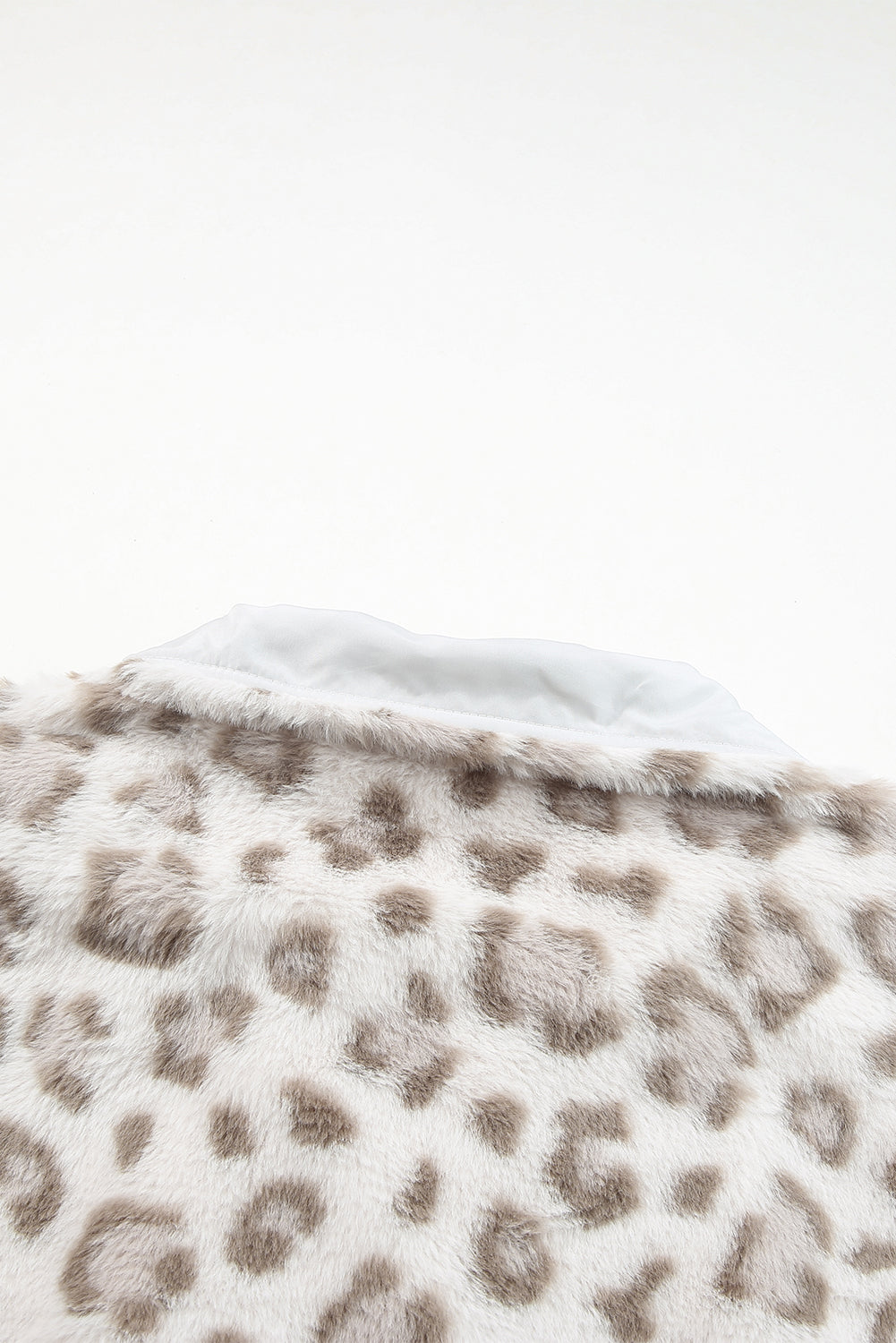 Sweat-shirt léopard en molleton à bouton-pression