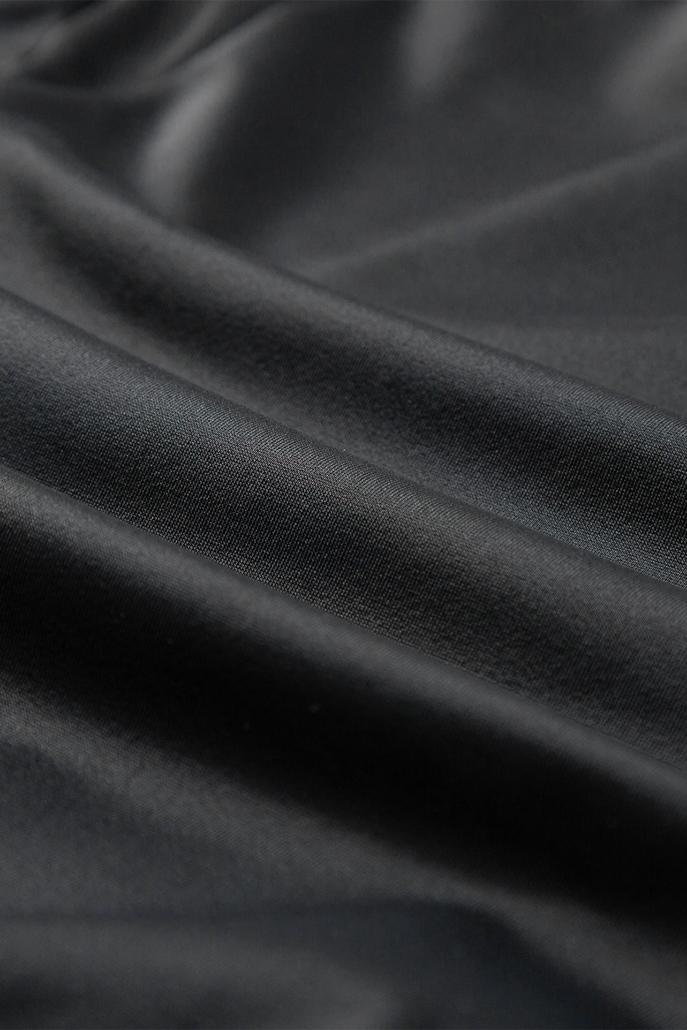 Schwarzer Teddy-Badeanzug mit Netzeinsatz, One-Shoulder und hoher Taille