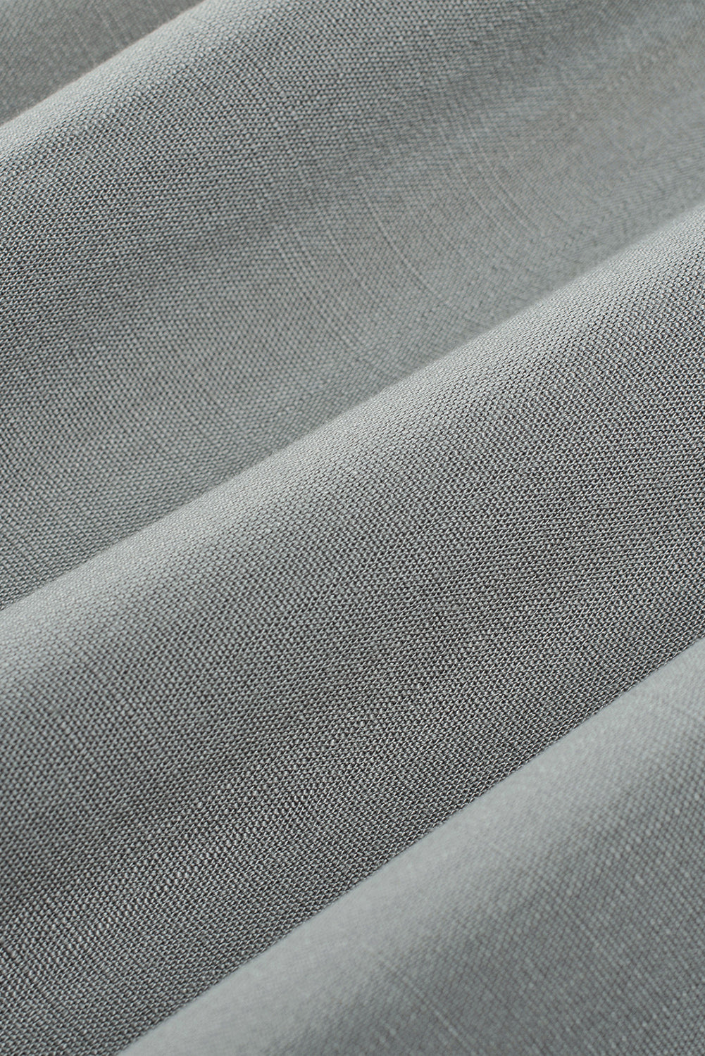 Pantalon large smocké taille haute gris à cordon de serrage