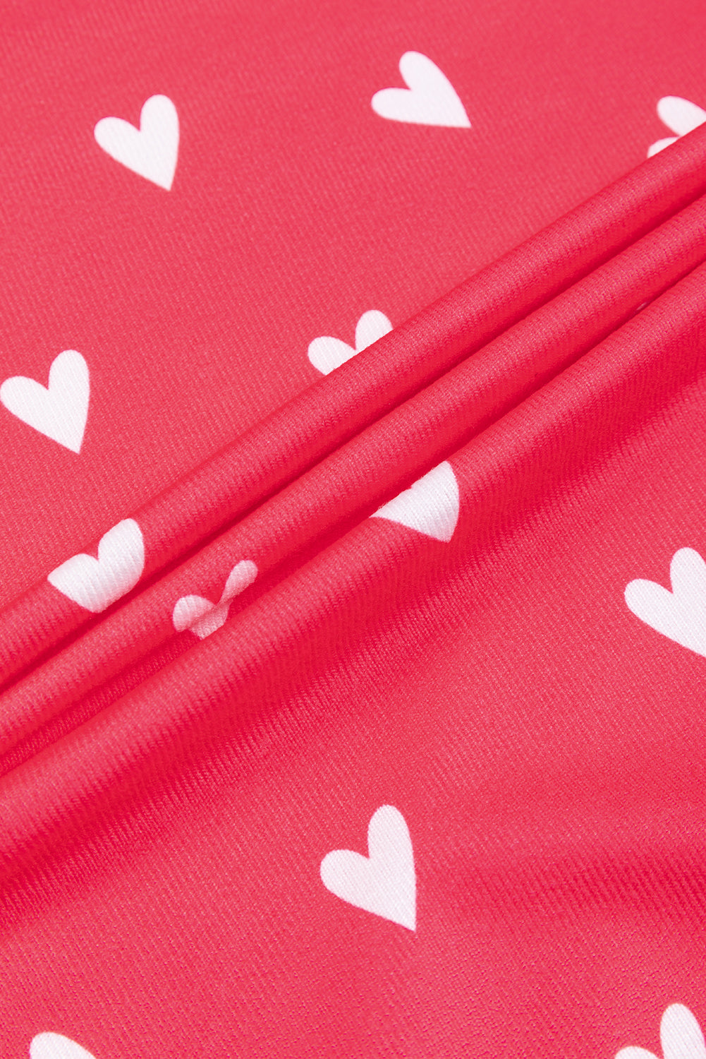 Set di pantaloni con stampa cuore rosso fuoco di San Valentino