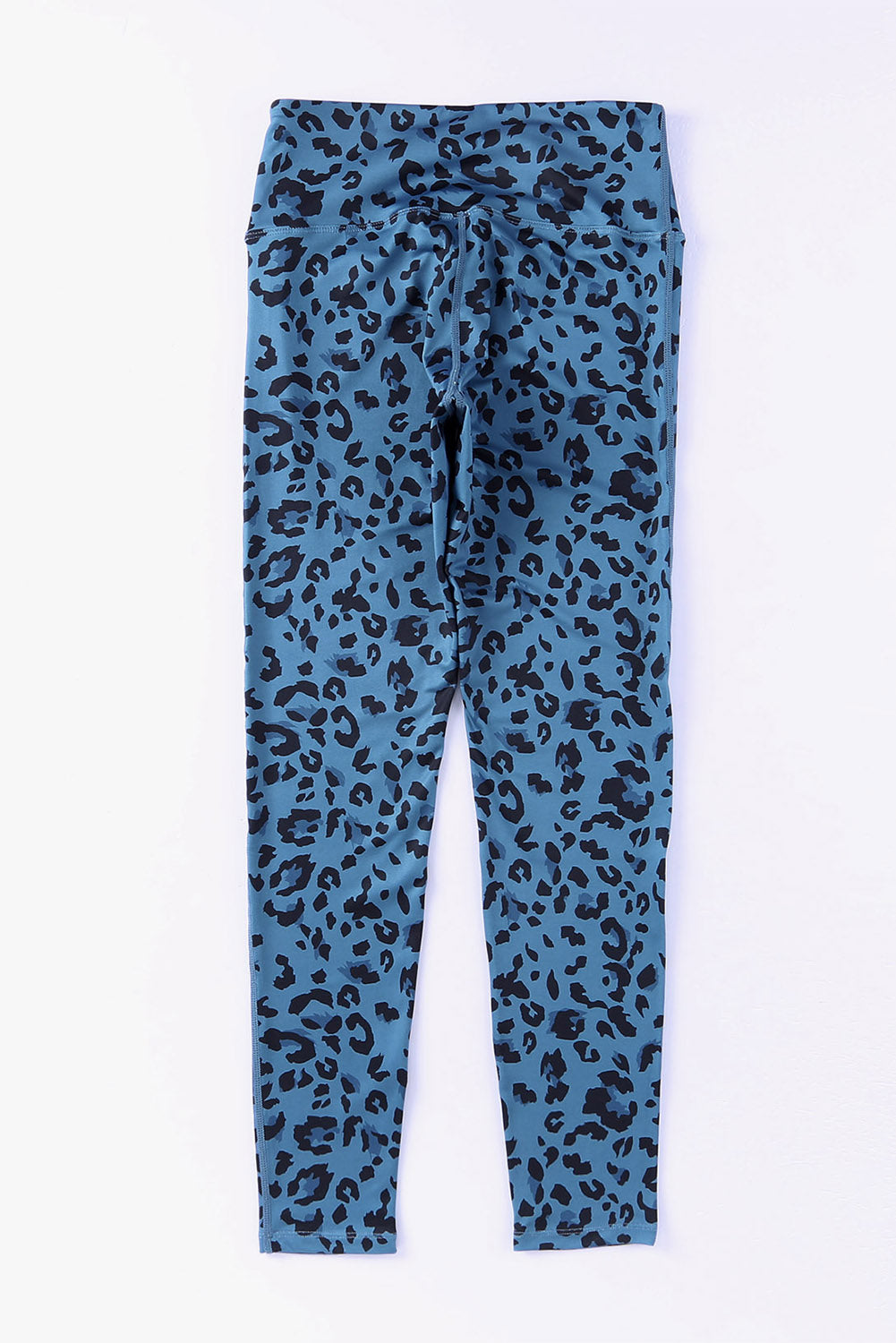 Blue Classic Leopard Print Active Leggings