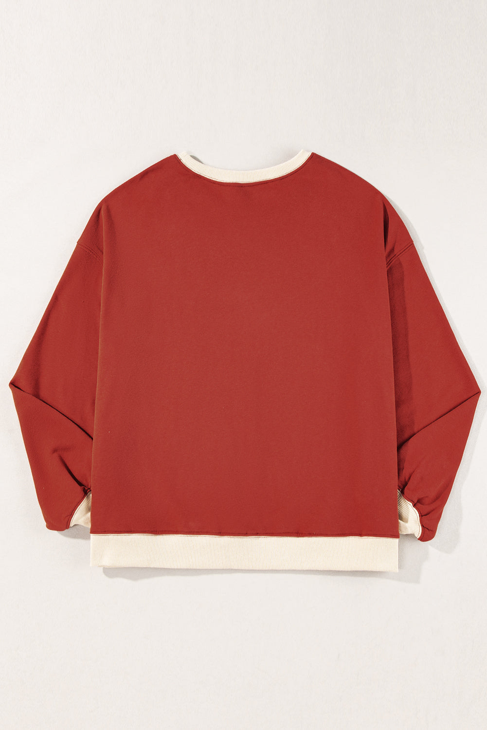 Sweat-shirt oversize à épaules tombantes et patch color block Red Clay