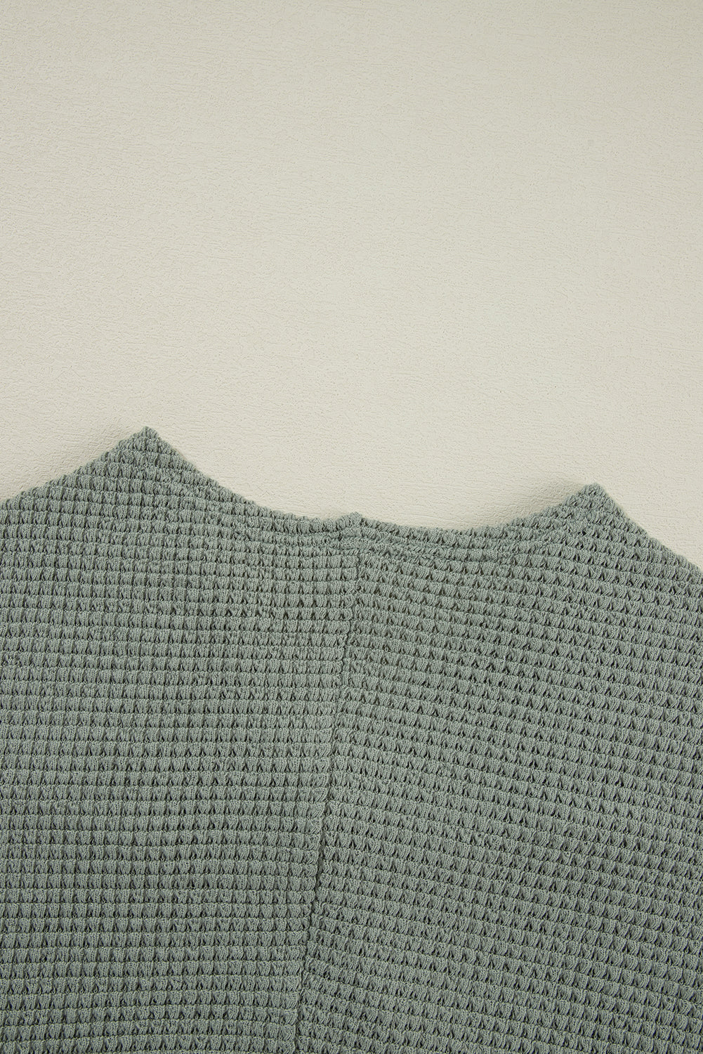 Laurel Green – Strickjacke aus Waffelstrick mit offener Vorderseite