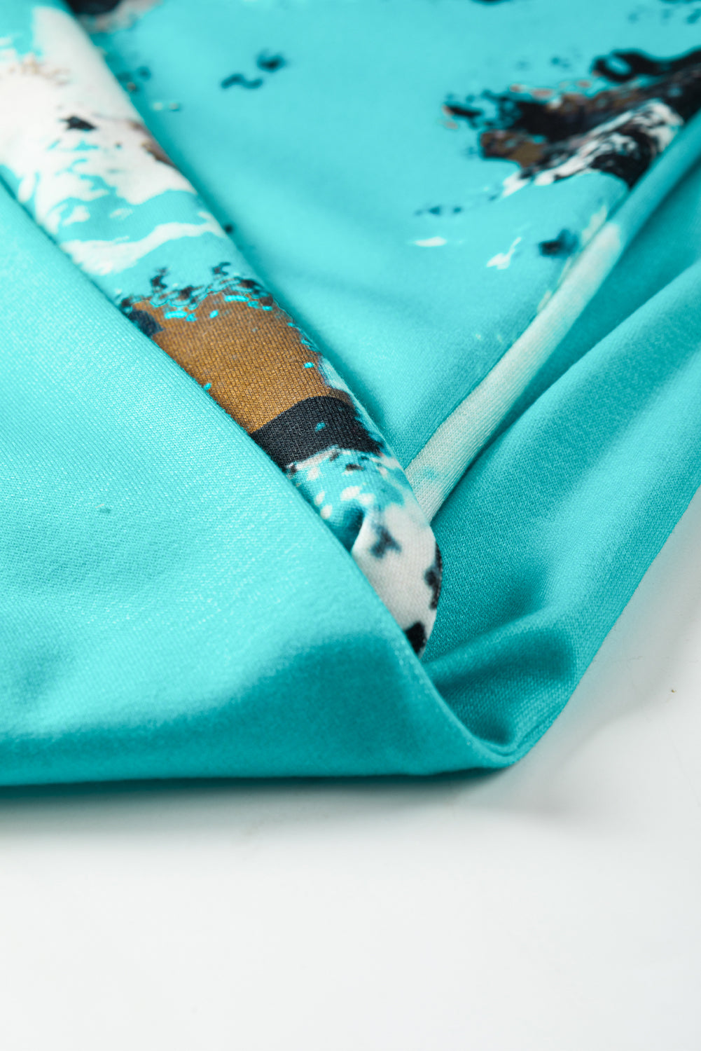 Pantalon de jogging imprimé léopard contrasté bleu clair à imprimé tie-dye