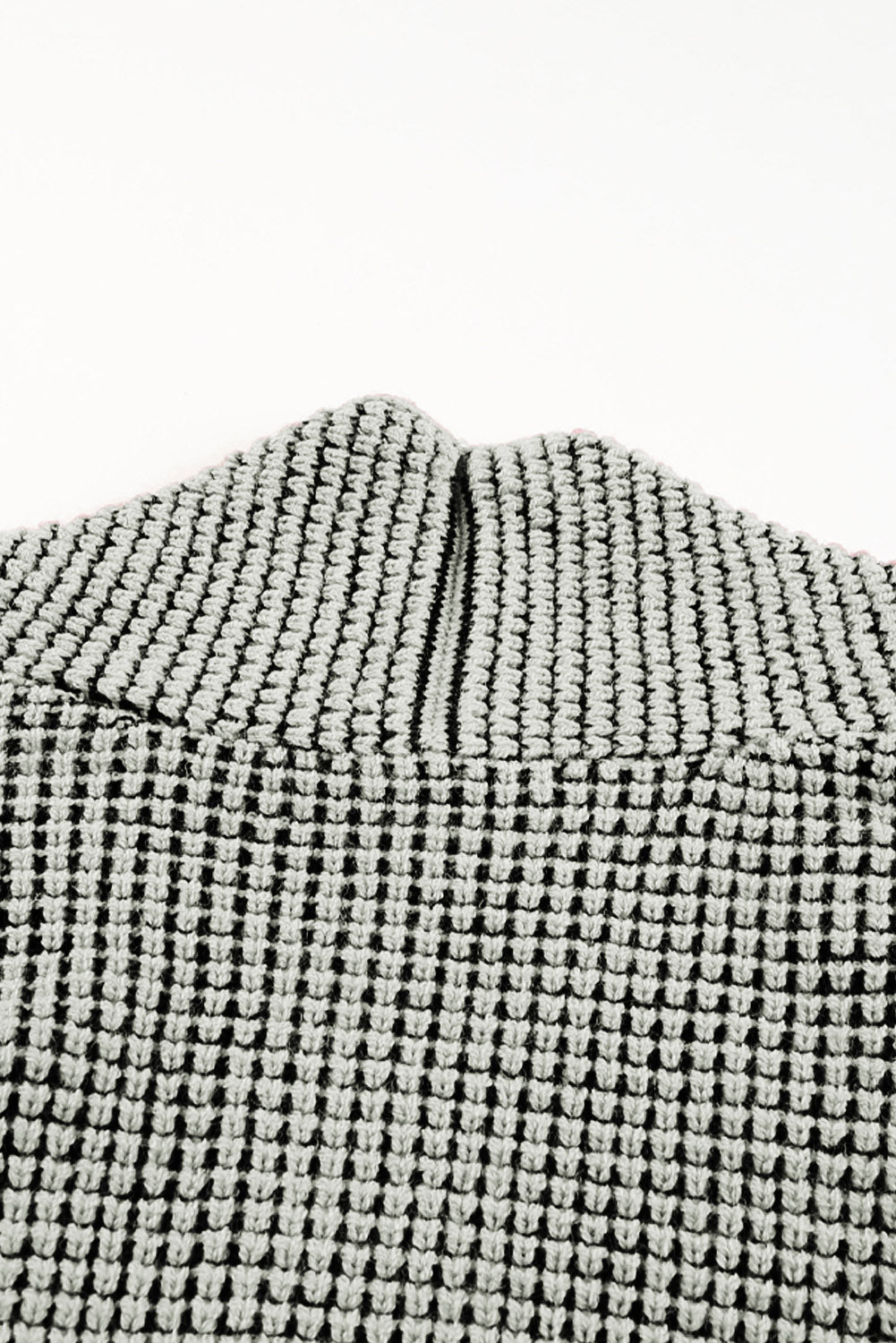 Cardigan gris à poches en tricot texturé