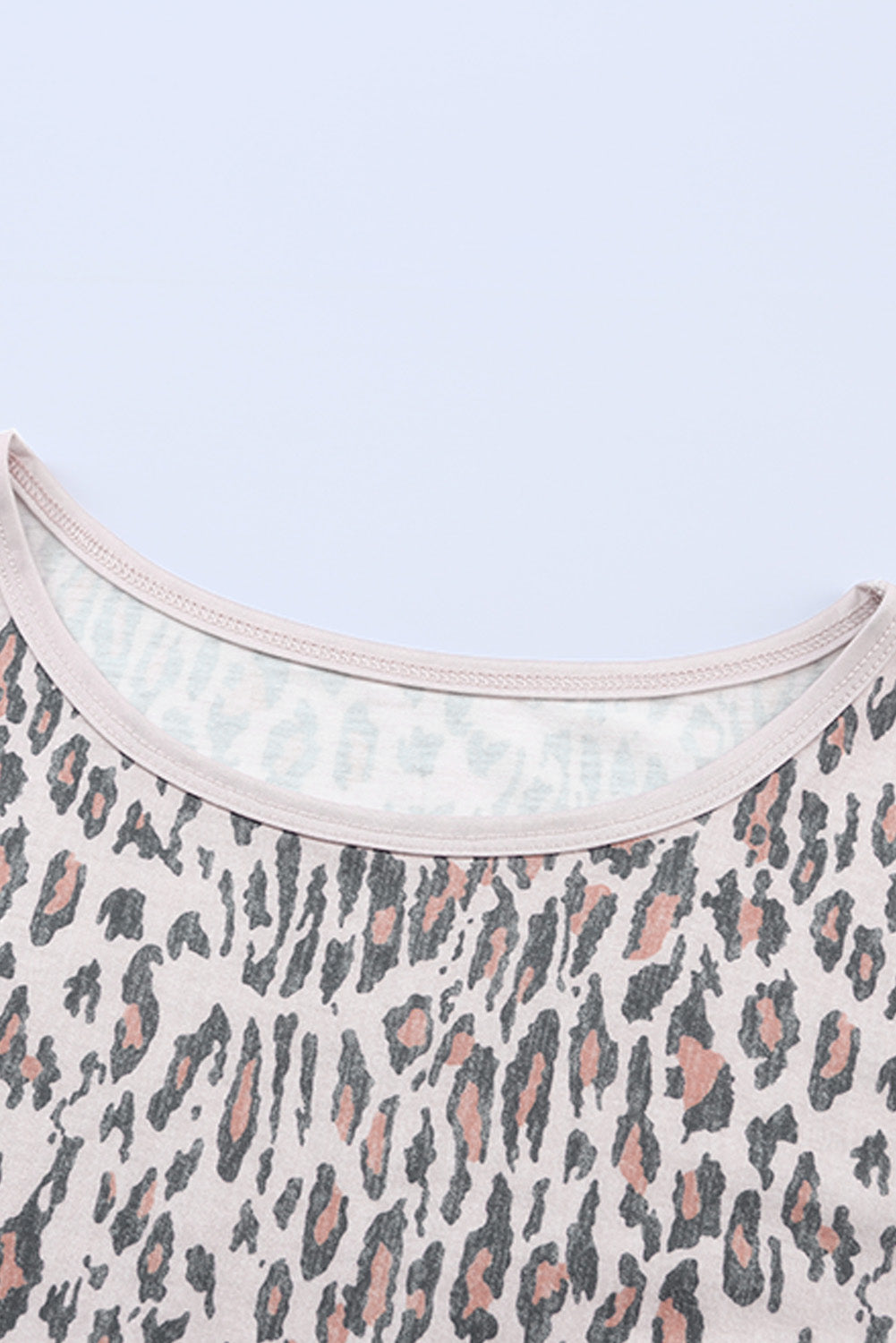 T-shirt décontracté à imprimé animal léopard