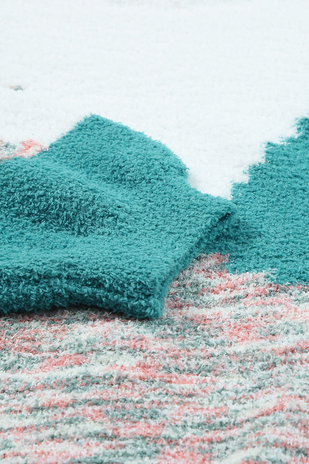Maglione taglie forti a blocchi di colore smerlato multicolor