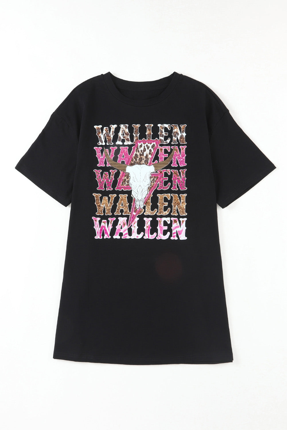T-shirt surdimensionné noir WALLEN Cowskull Graphic