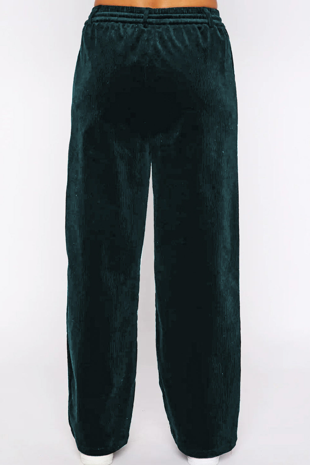 Evergreen - Pantalon large uni à taille avec cordon de serrage