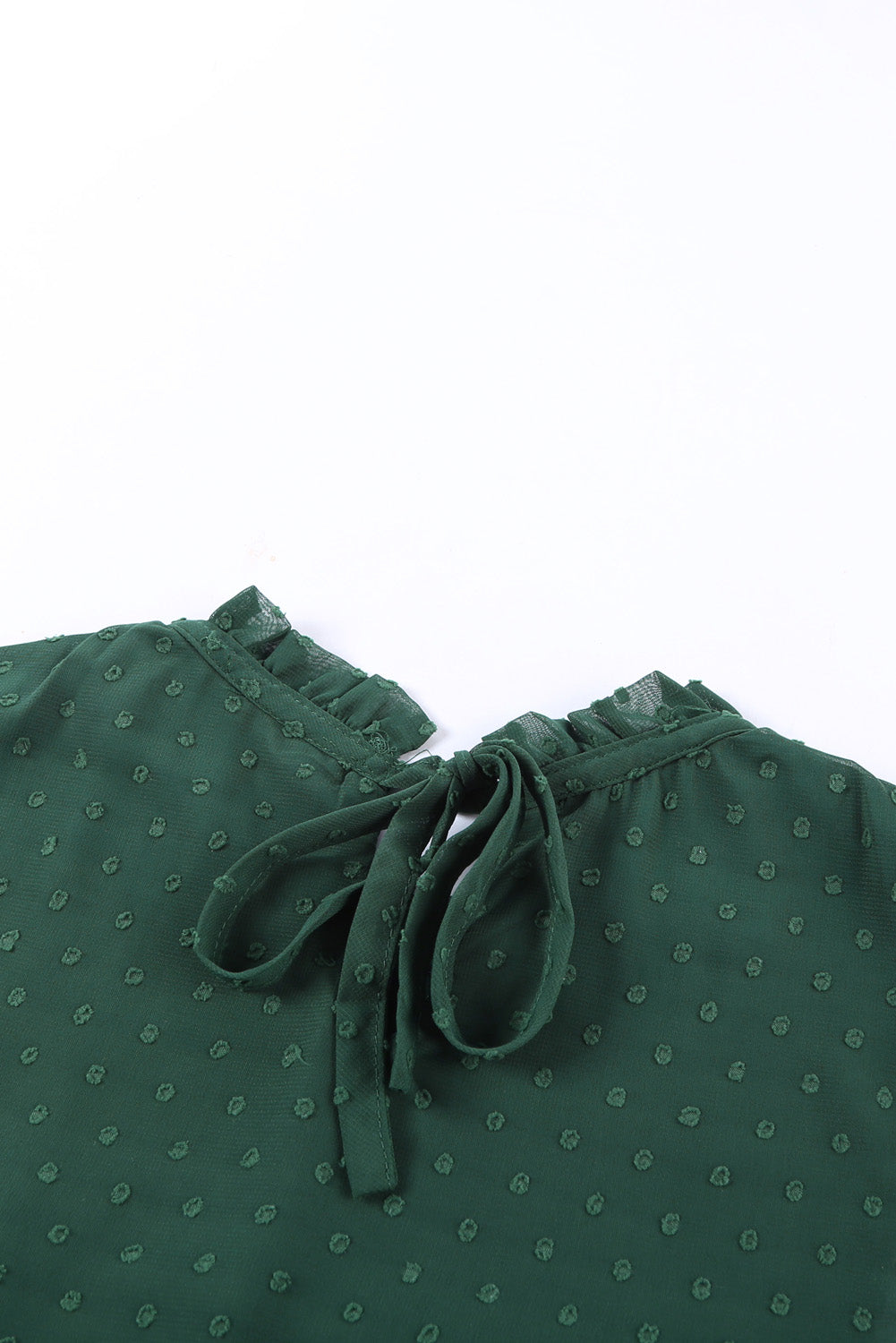 Zelena švicarska majica s okruglim izrezom na točkice