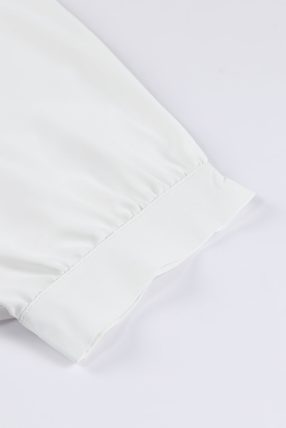 Weißes Oversize-Hemd mit 3/4-Puffärmeln