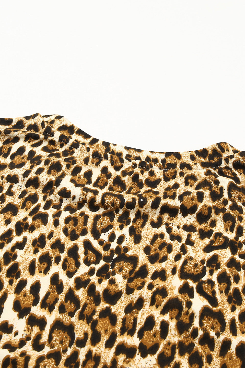Mini abito a trapezio a maniche corte con stampa leopardata