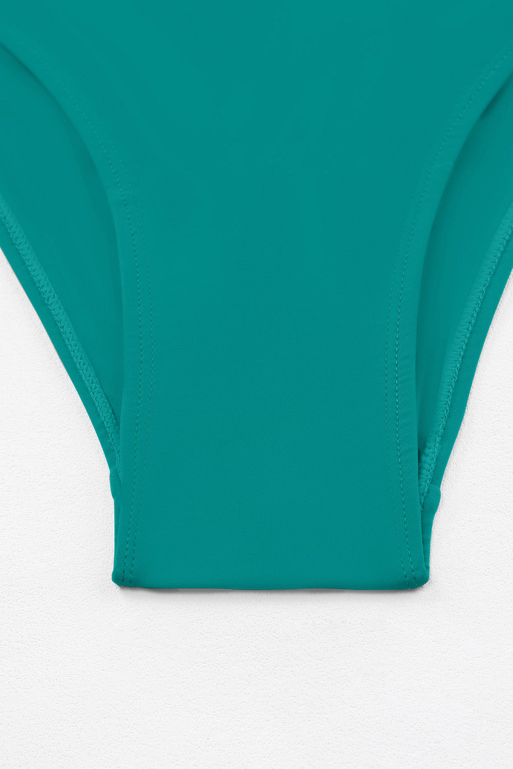 Zeleni jednobojni kupaći kostim bez rukava s četvrtastim izrezom