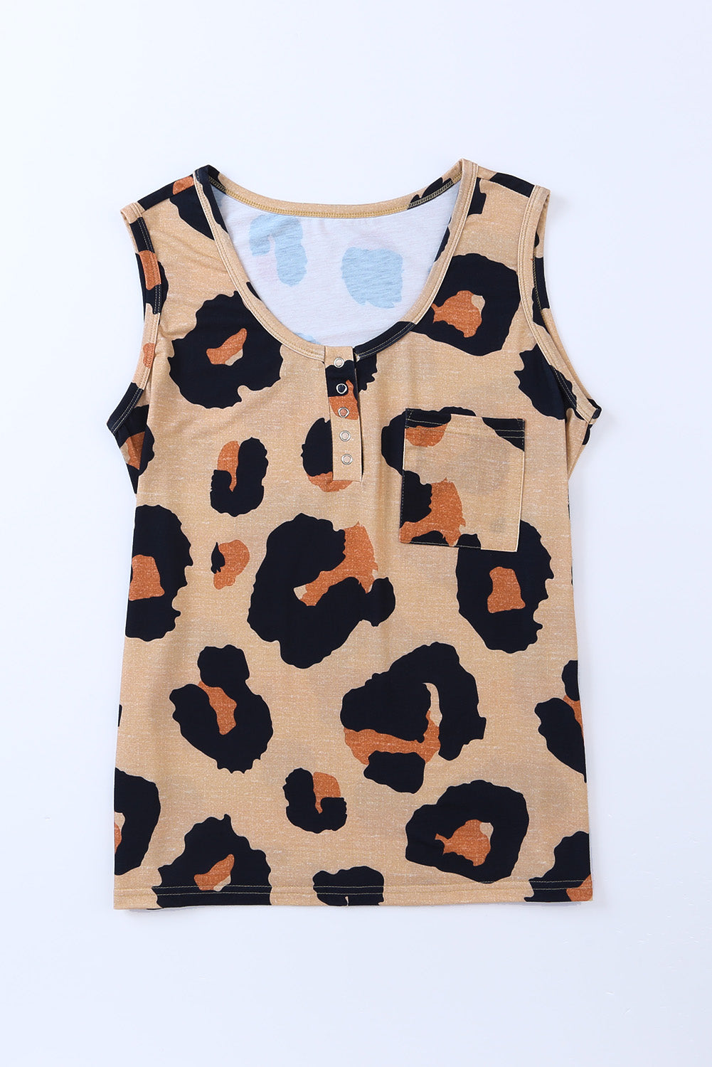 Majica s leopard izrezom i džepovima na prsima