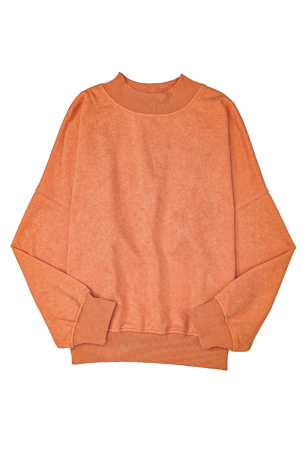 Rotes Dahlia-Pullover-Sweatshirt mit tief angesetzter Schulterpartie und Rundhalsausschnitt