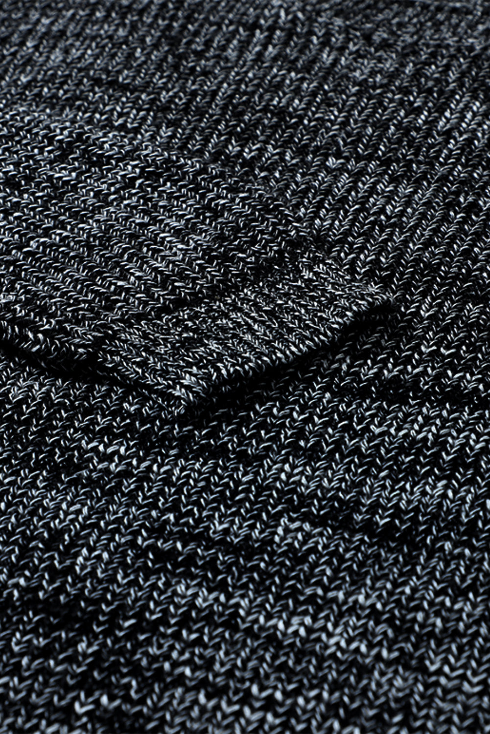 Maglione tunica a maniche lunghe nero scintillante