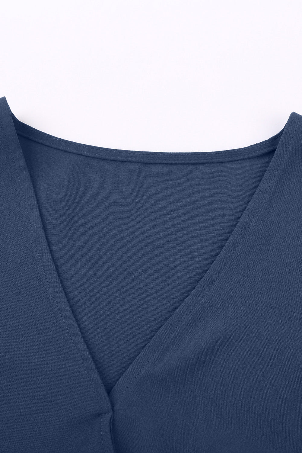 Modra karizmatična bluza z zavesami