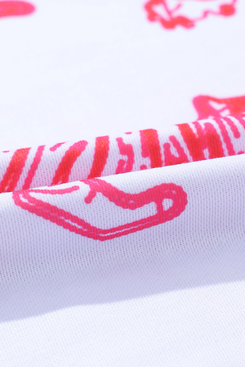 Sweat-shirt à imprimé animal rose blanc vif