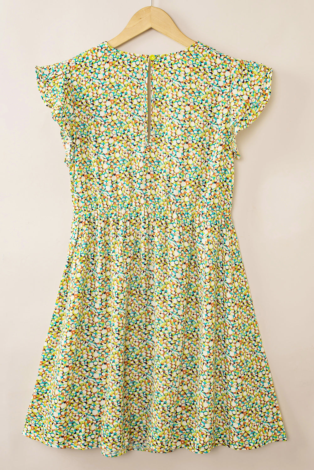 Babydoll haljina s V izrezom s višebojnim cvjetnim uzorkom