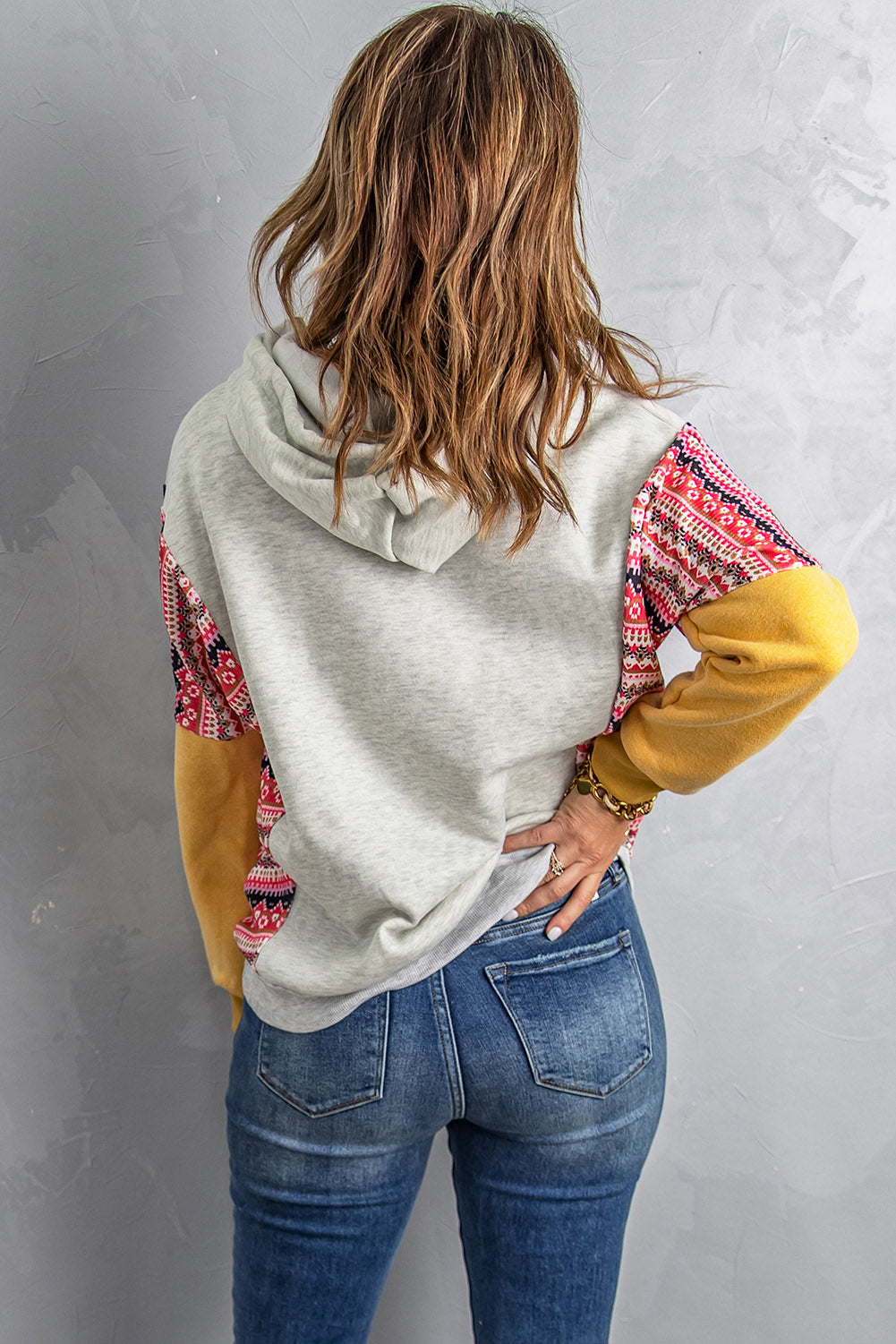 Aztec Patch Pullover Hoodie