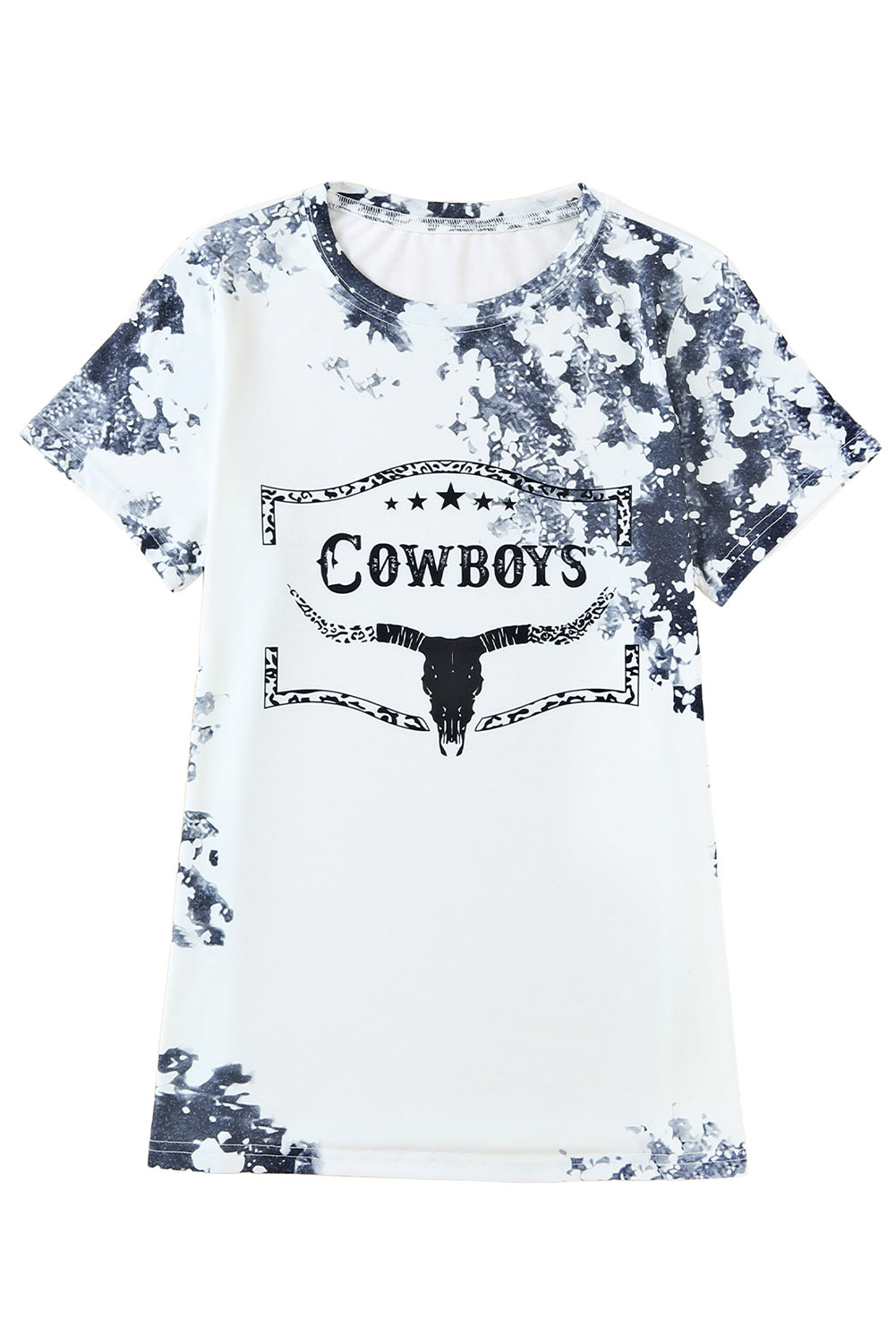 Gray Western Cow Horn Graphic Tee
