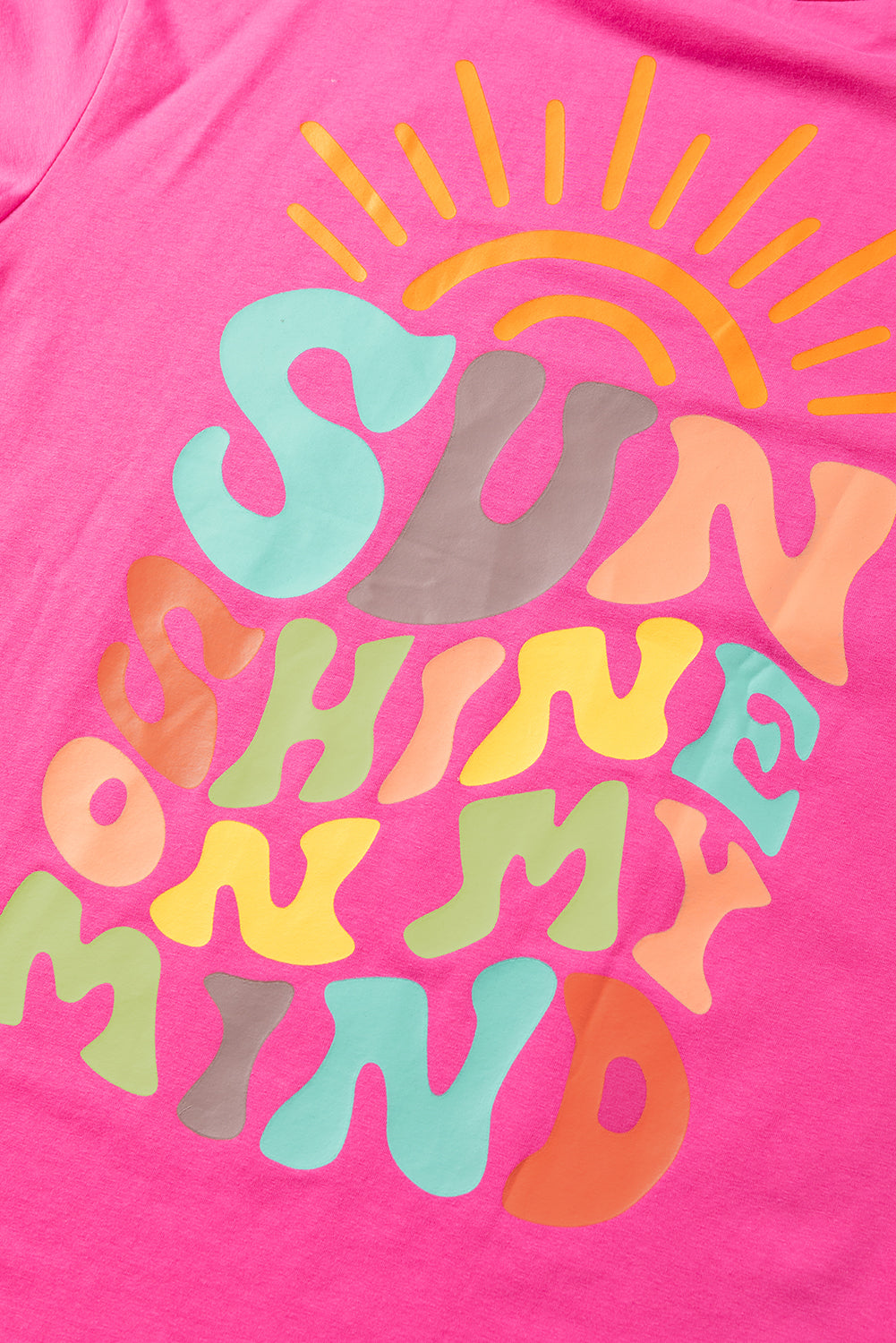 Mintgrünes SUNSHINE ON MY MIND Grafik-T-Shirt