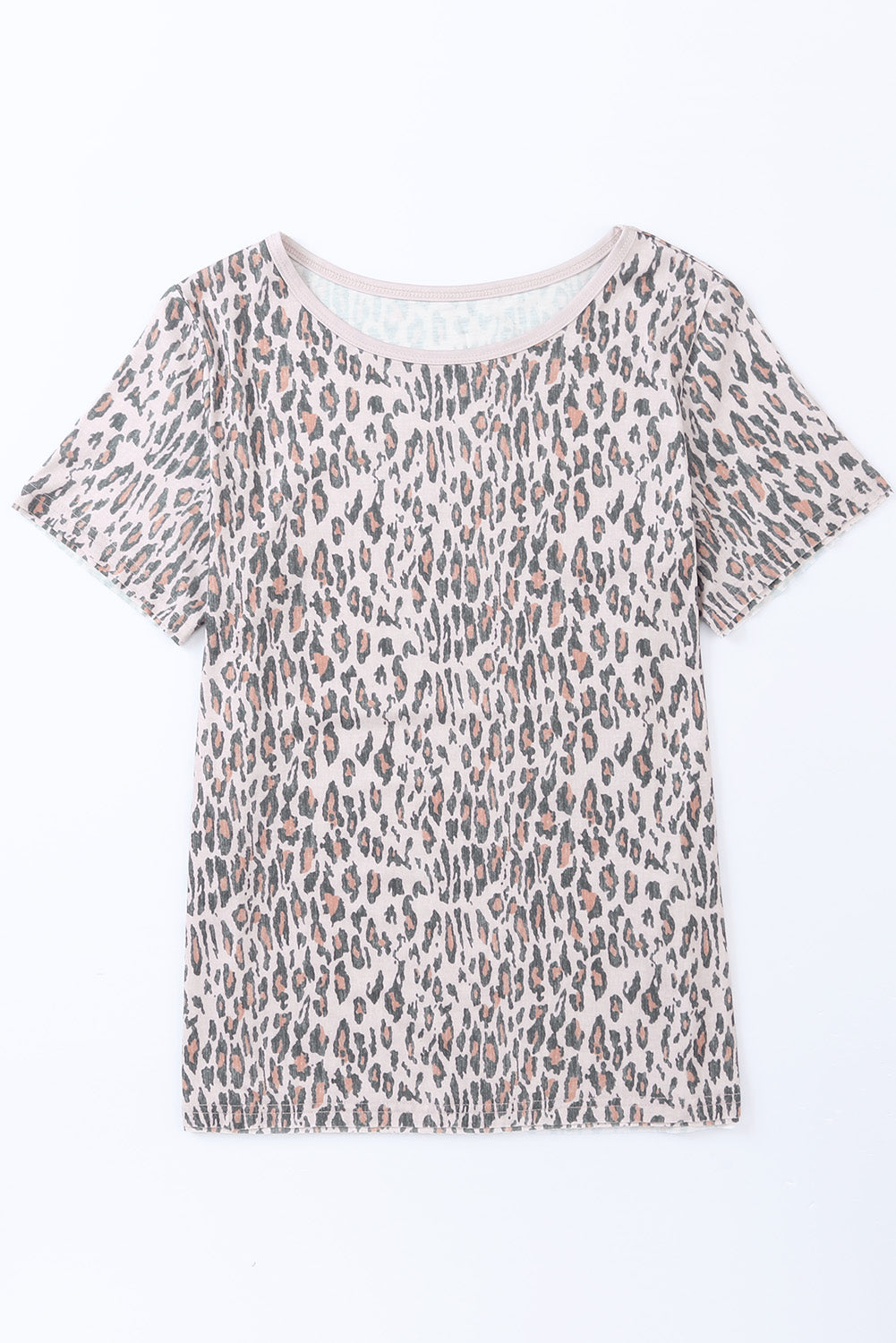 T-shirt décontracté à imprimé animal léopard