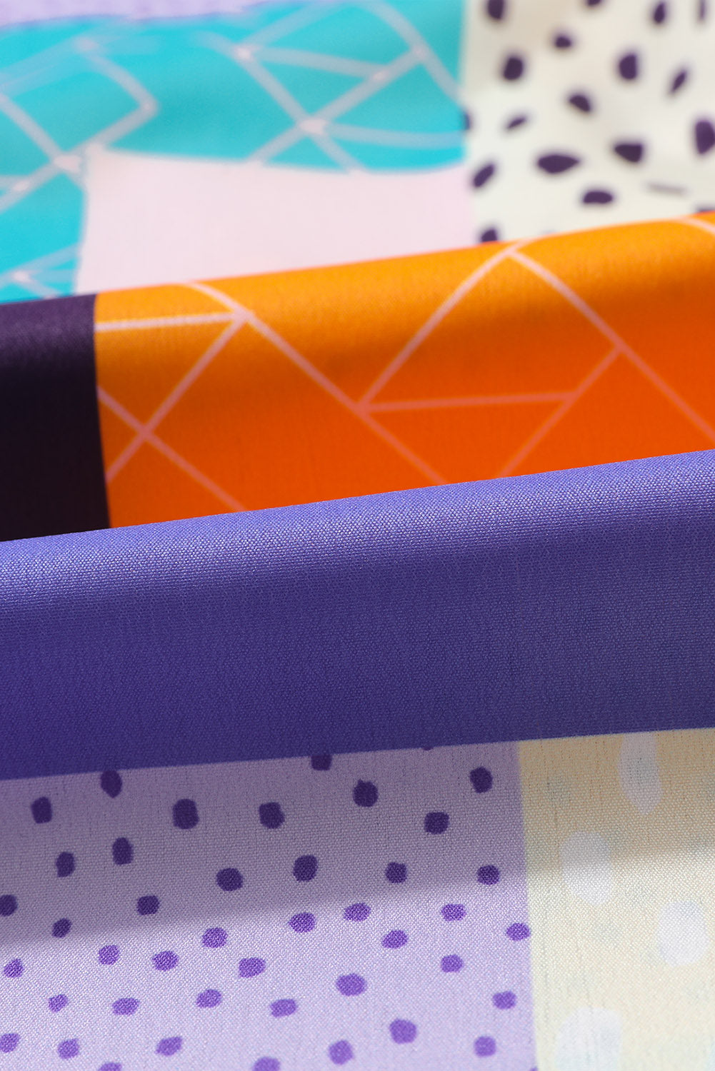 Chemise Boutonnée à Imprimés Mixtes Multicolore Grande Taille