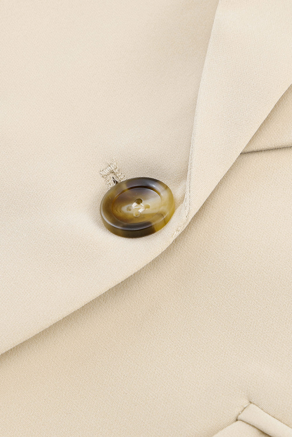 Black Single Button Pocketed Lapel Vest Blazer