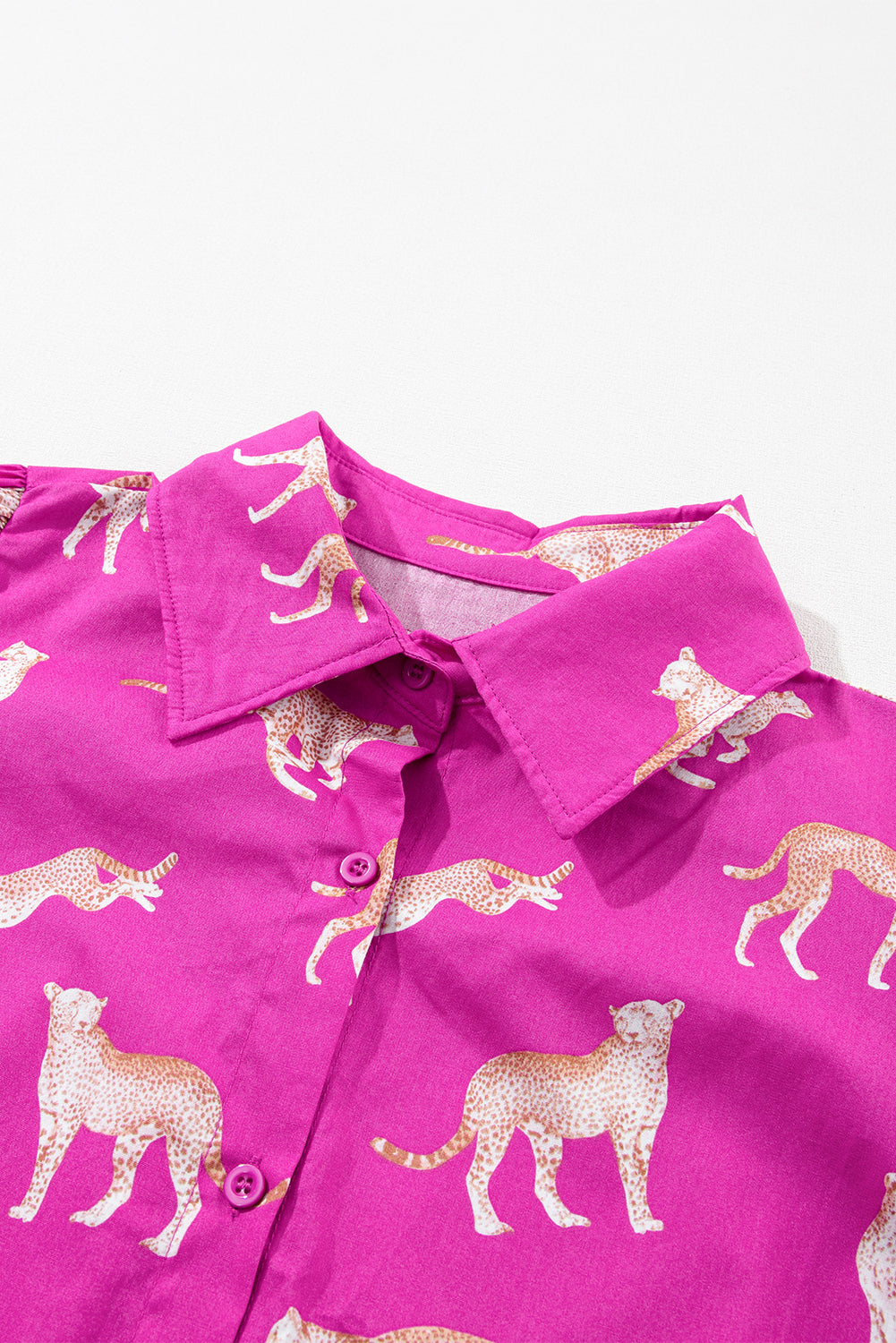 Haljina-košulja tunika s uzorkom geparda ruže