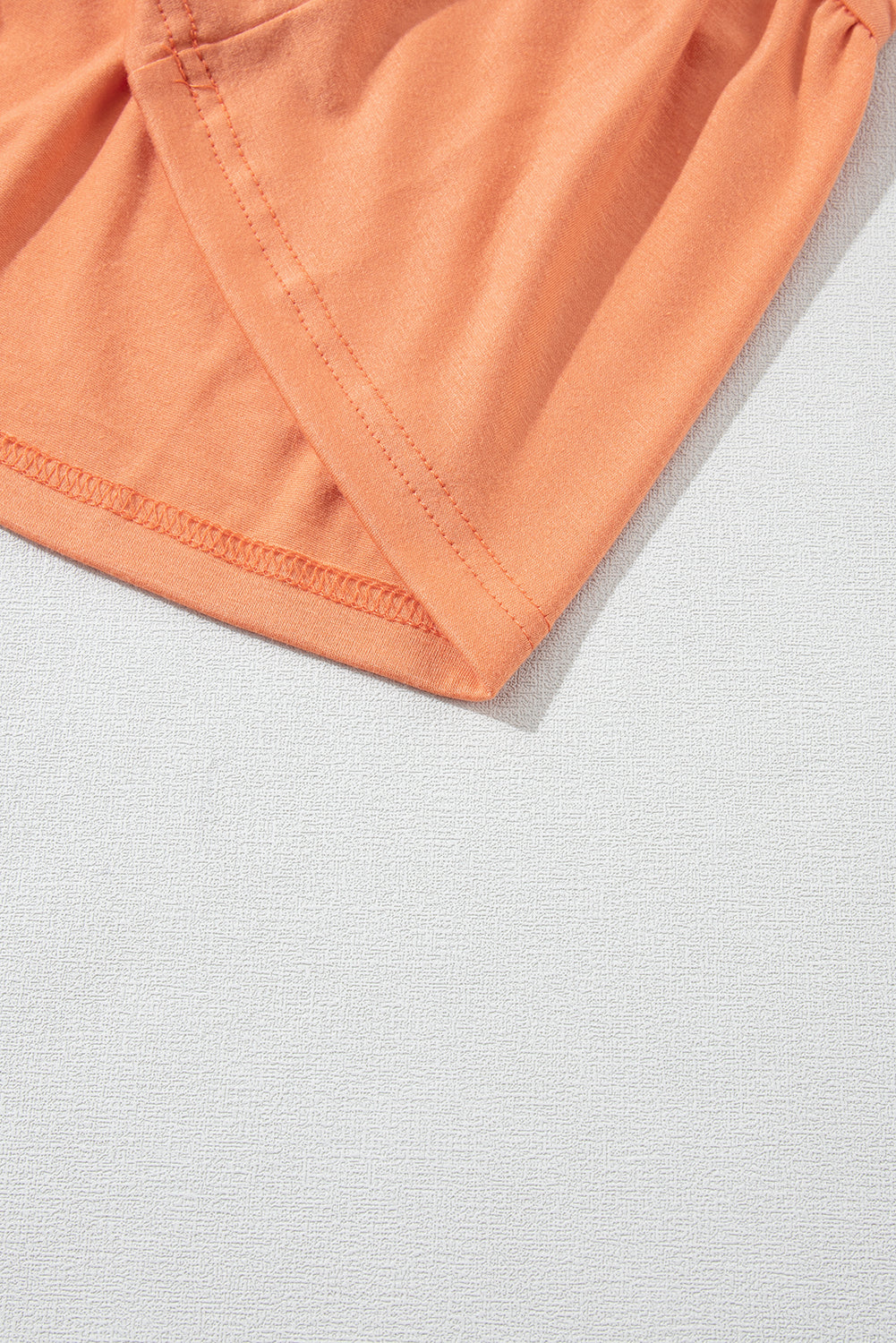 Blouse orange à volants et manches raglan à imprimé cachemire mélangé style bohème