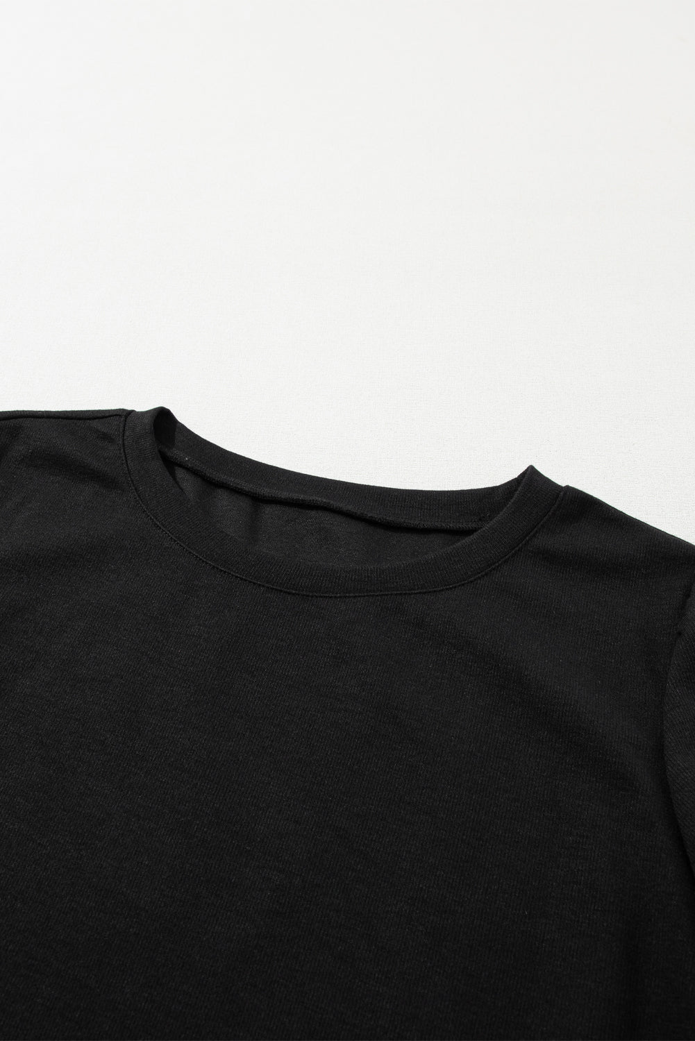 T-shirt à col rond et manches 3/4 Black Pearl Decor