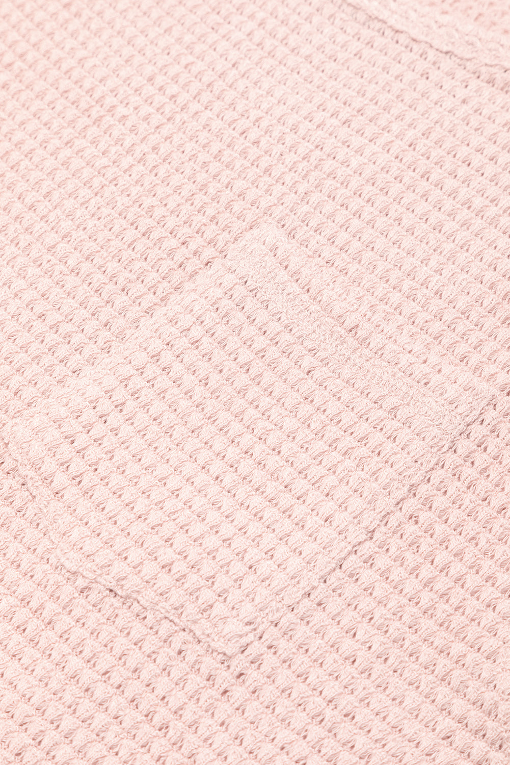 Apricot Pink Waffle Knit Short Sleeve Tee and Shorts Lounge Set