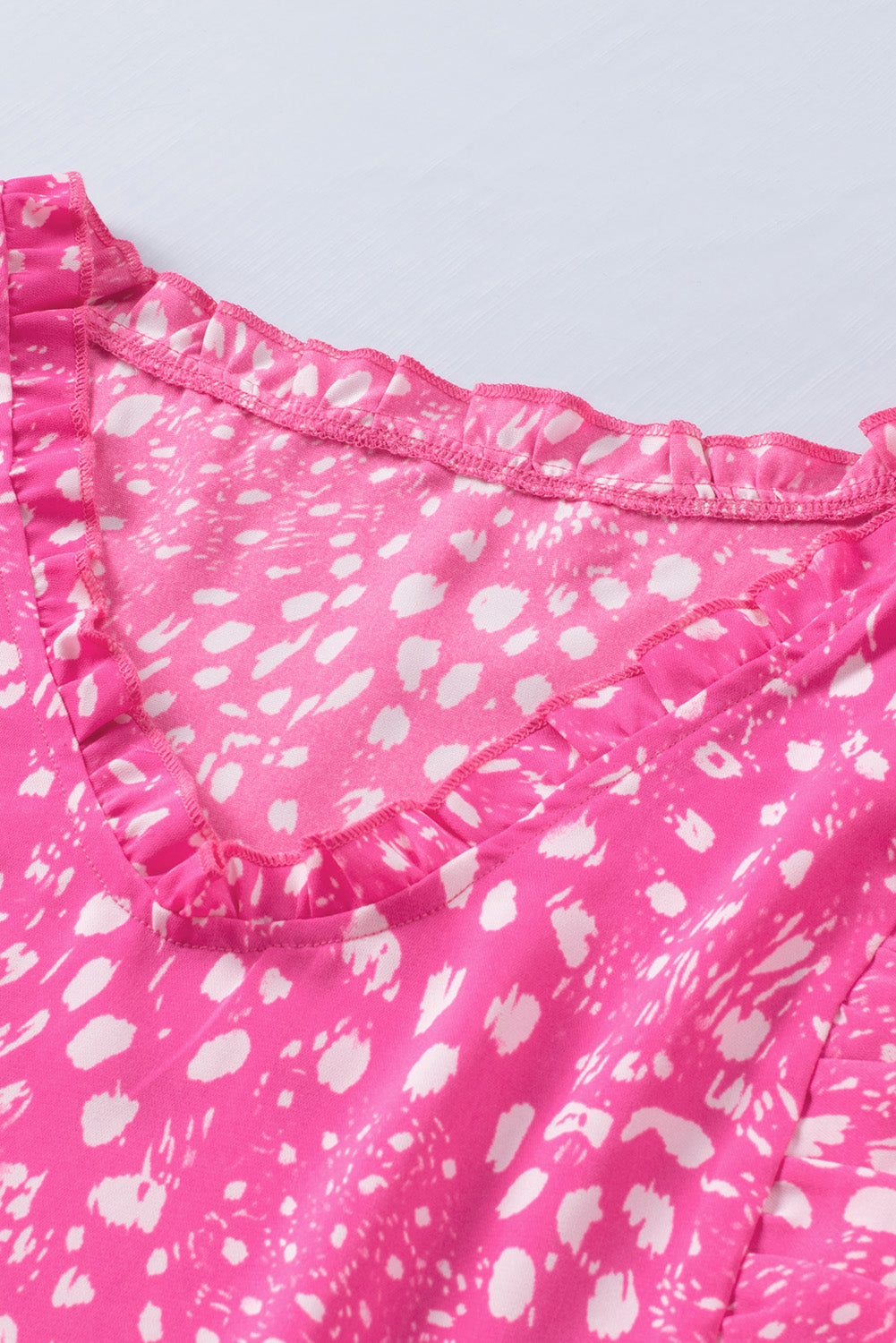 Majica bez rukava s ružičastim leopard rubovima