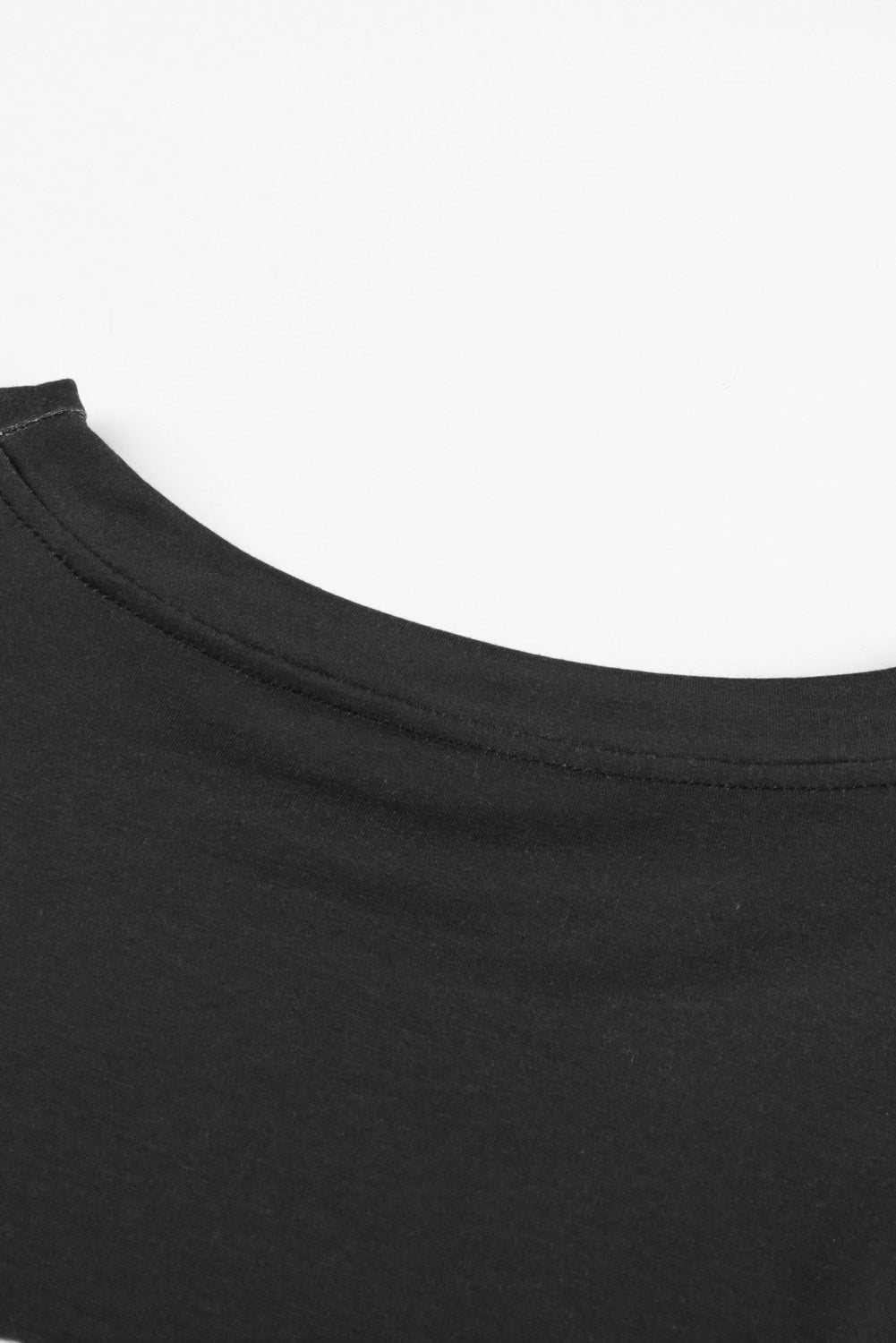 Crna prugasta apstraktna ležerna majica dugih rukava