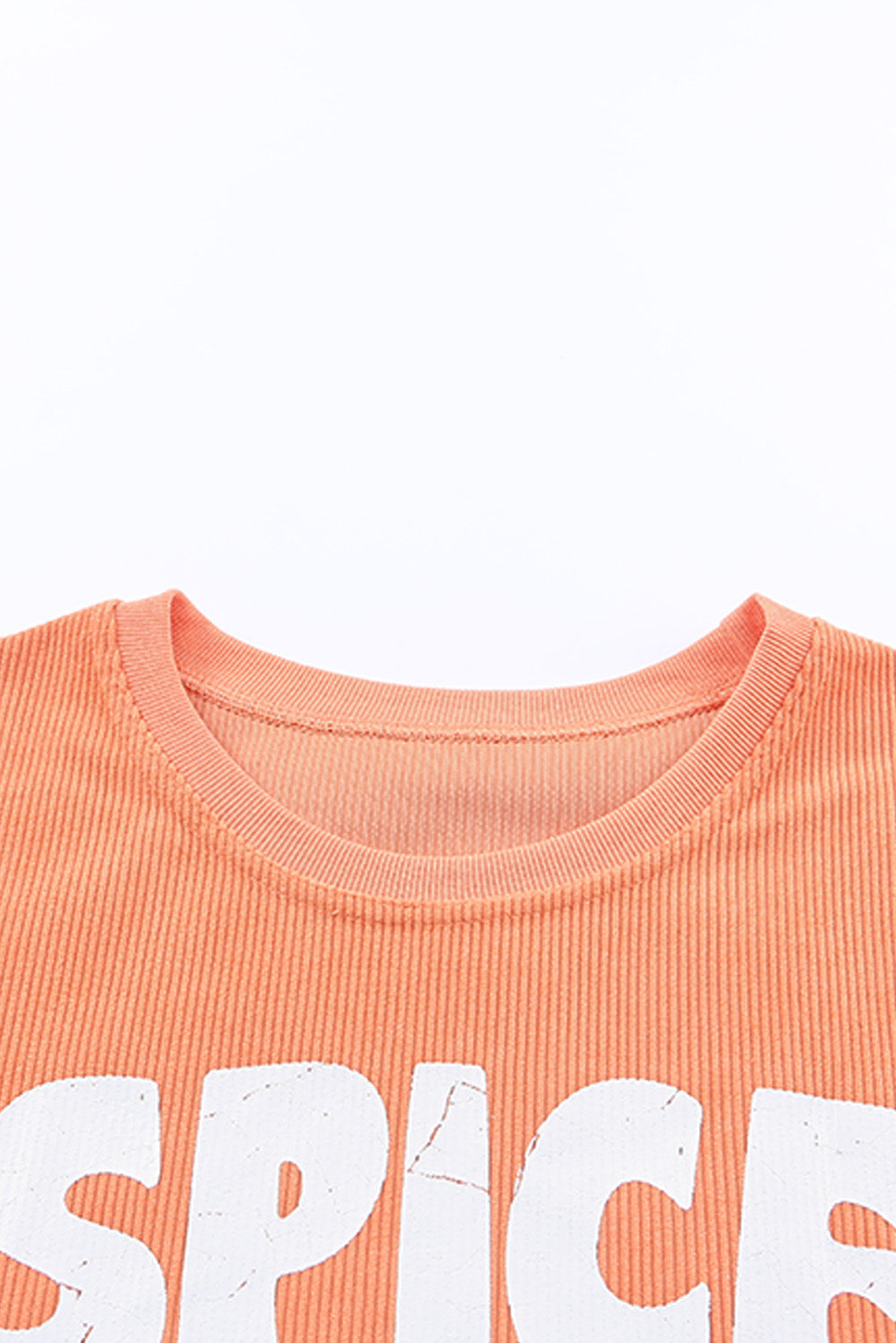 Oranžna pulover z grafiko SPICY GIRL na vrvici