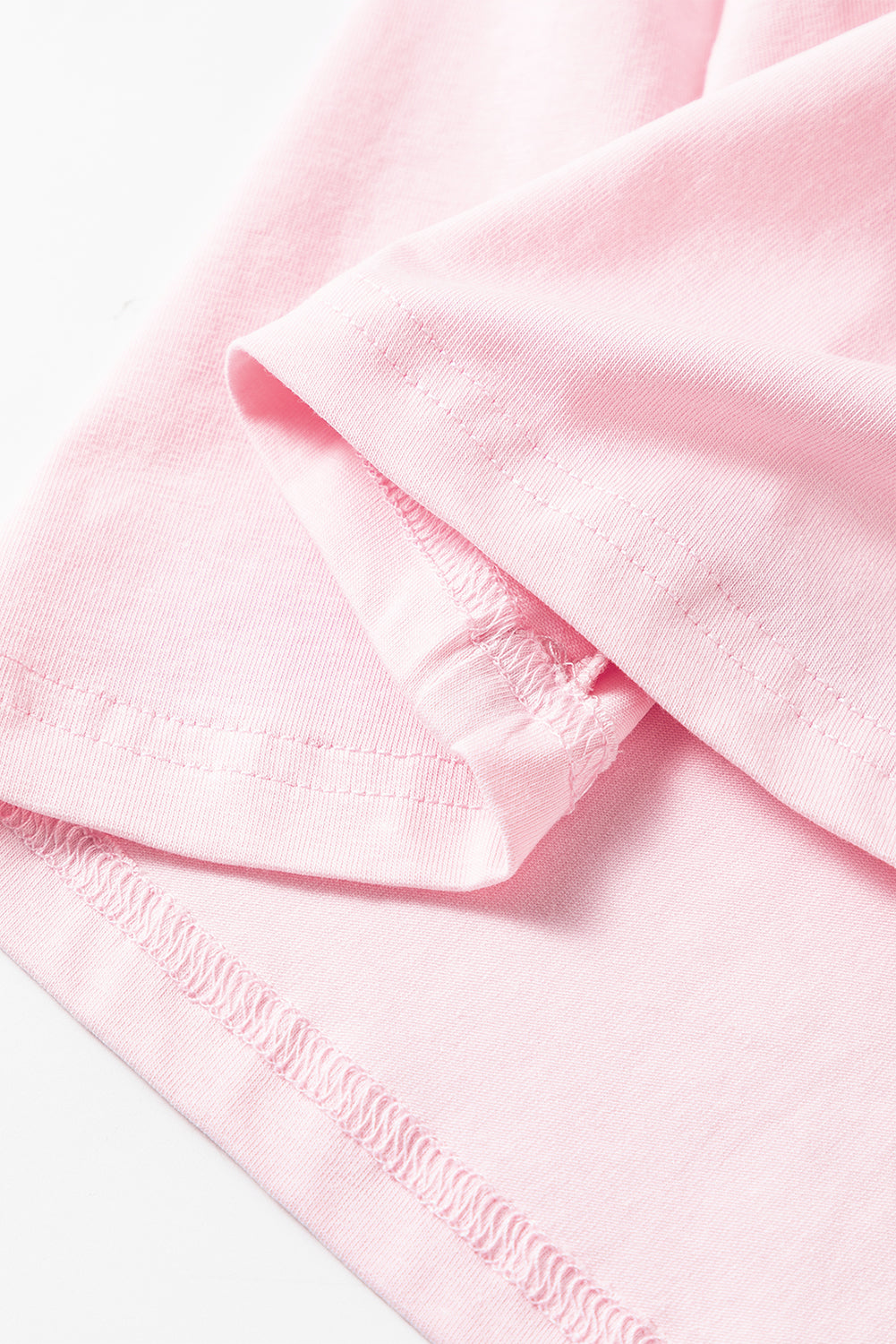 Camicetta girocollo con maniche a palloncino con stampa floreale rosa chiaro