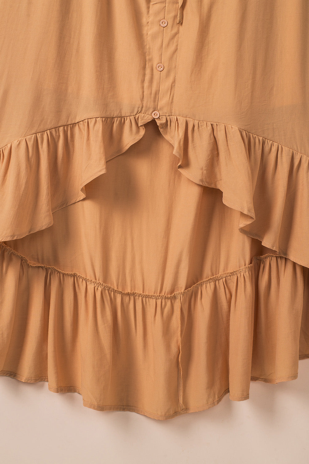 Apricot Glaze High Low Off The Shoulder Maxi Dress
