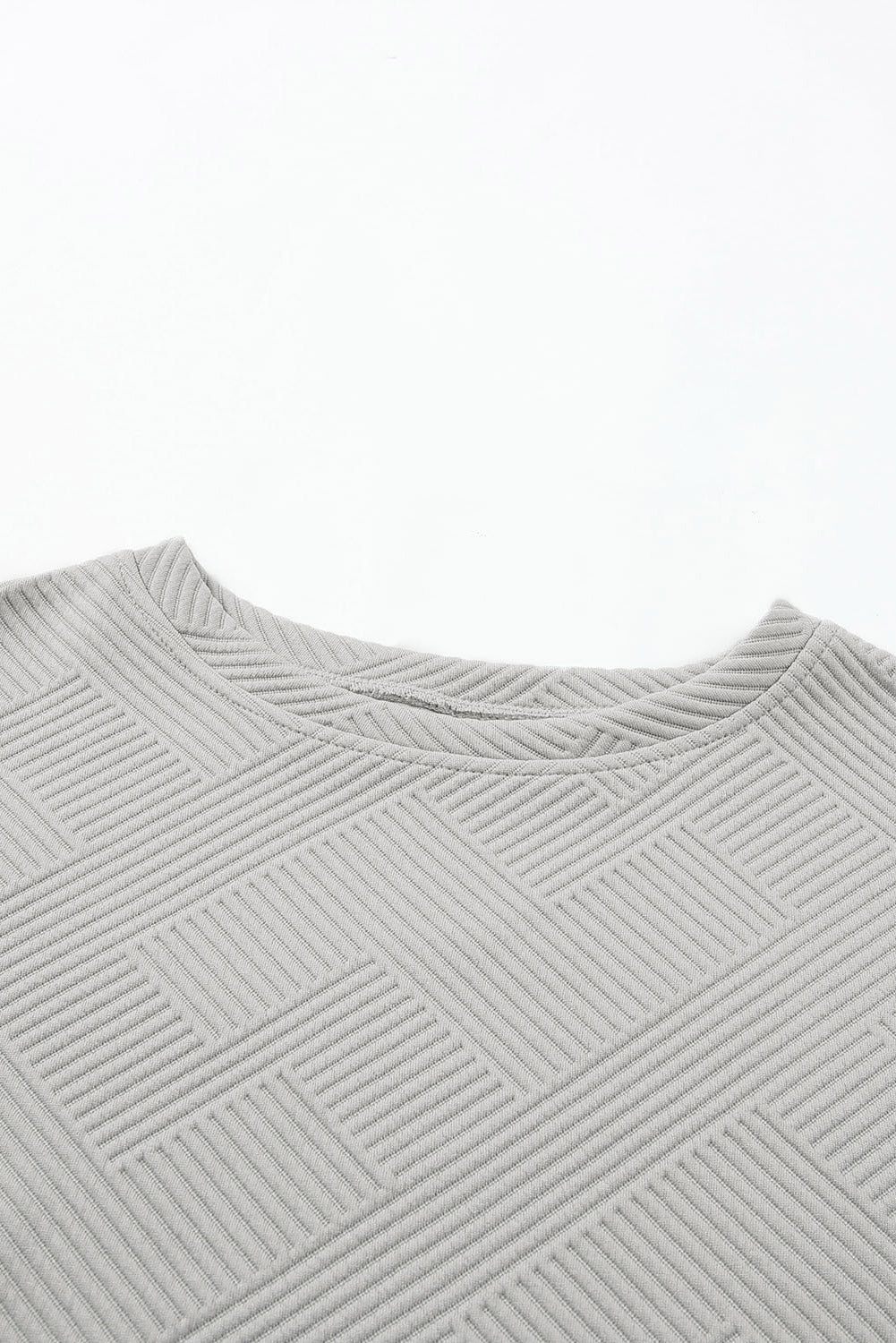 Sivi komplet kratkih hlača s uzicom od 2 komada jednobojne teksture