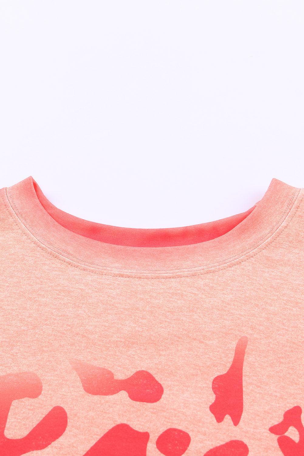 Pink Bleached Cheetah Print Sweatshirt