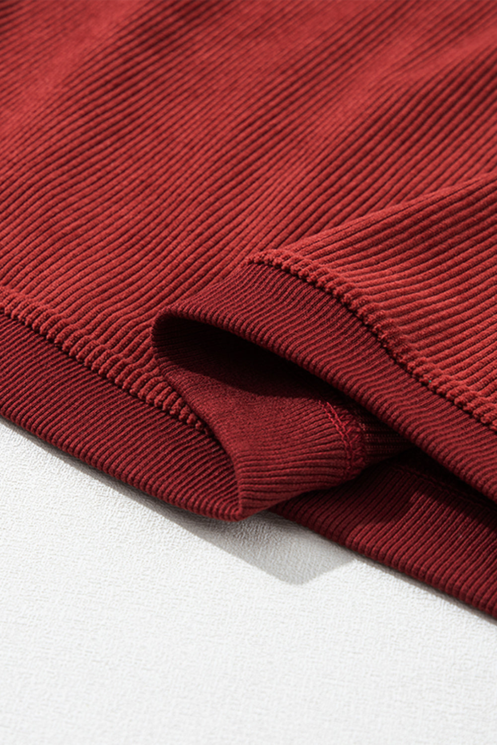 Sweat-shirt surdimensionné à cordon côtelé rouge Racing