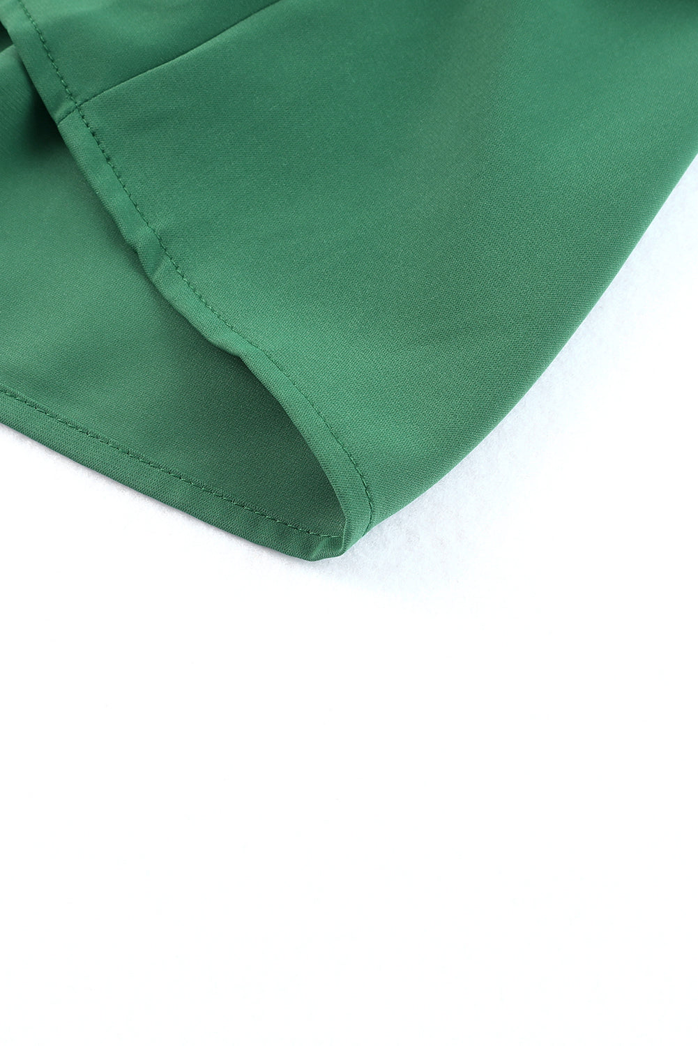 Green Puff Sleeve Smocked Top