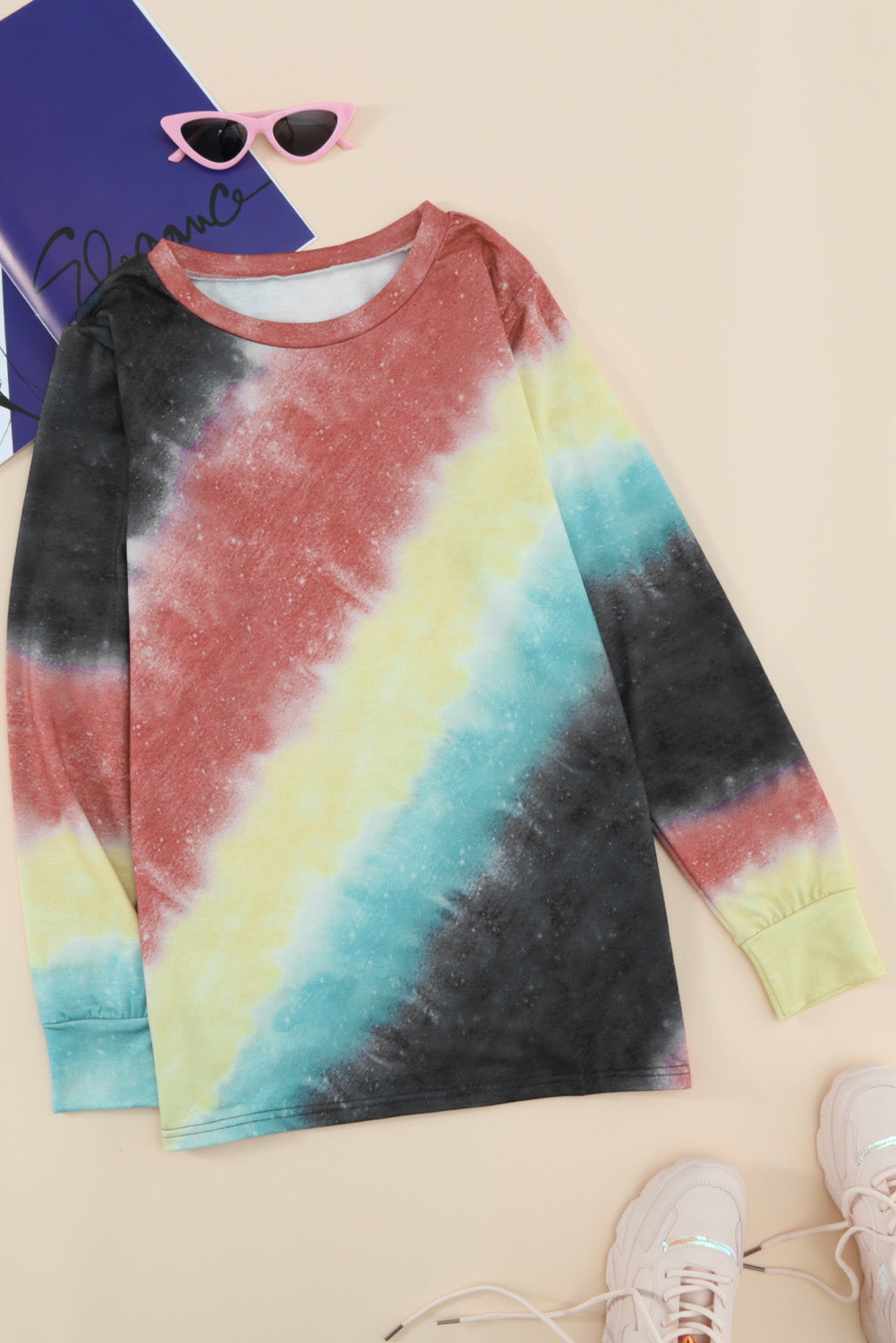 Ombre Gray Tie-dye Sweatshirt