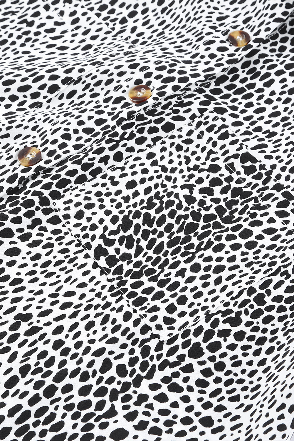Langärmliges Hemdkleid mit Leoparden-Animal-Print